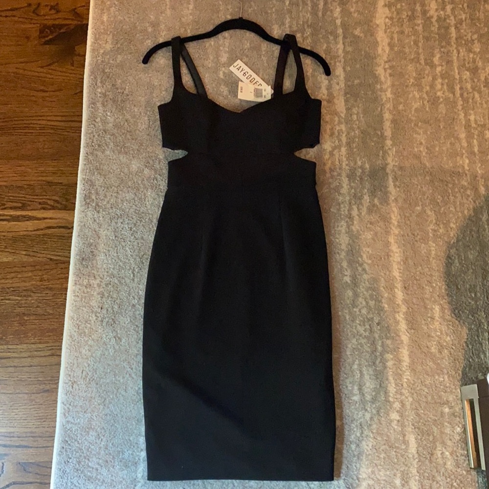 NWT Jay Godfrey Black Cut Out Dress Size 2